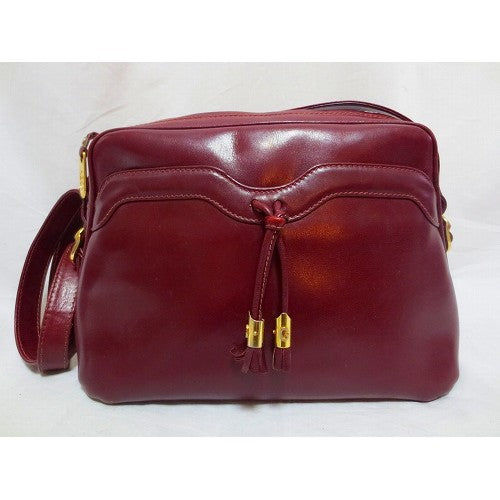 OLD Gucciワインレッド総革ショルダー