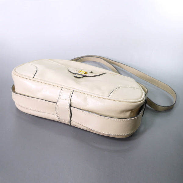 OLD Gucci　総革UFOショルダーバッグ（オフホワイト)