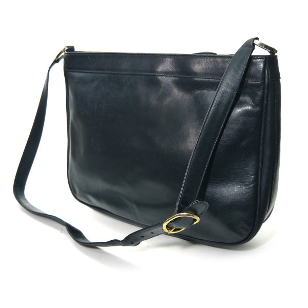 OLD Gucci 　ビット金具×シェリー総革ショルダー（濃紺）