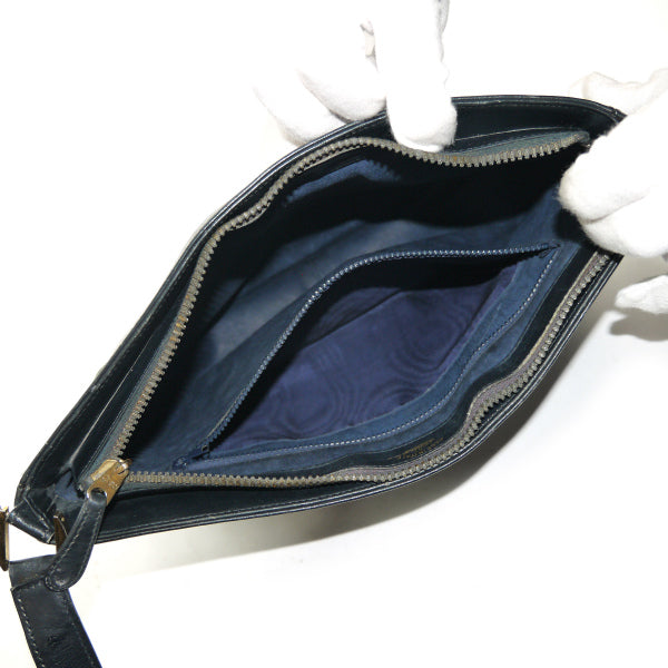 OLD Gucci 　ビット金具×シェリー総革ショルダー（濃紺）
