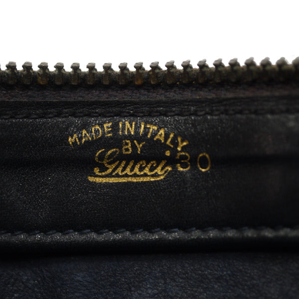 OLD Gucci 　ビット金具×シェリー総革ショルダー（濃紺）