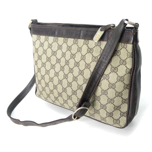 OLD Gucci 　レア!!ビット金具×シェリーショルダー（茶）