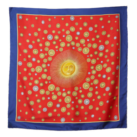 OLD Gucci 　太陽神 大判シルクスカーフ（赤系 ）