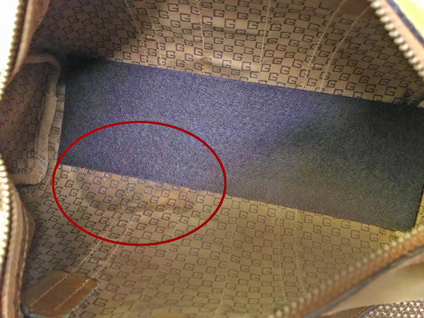 OLD Gucci ＜訳あり＞2WAYシェリーミニボストン(キャメル）