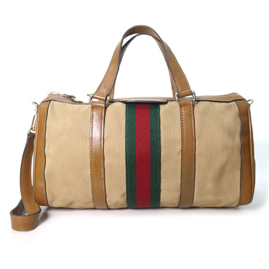 OLD Gucci ＜訳あり＞2WAYシェリーミニボストン(キャメル）