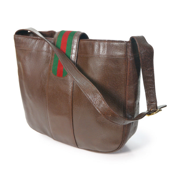 OLD Gucci 総革ビット金具×シェリーショルダー（濃茶）