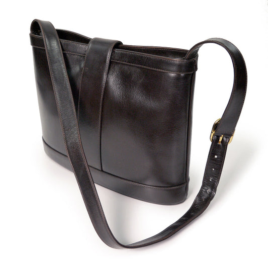 OLD Gucci　 GG金具バケツ型ショルダー（濃茶）