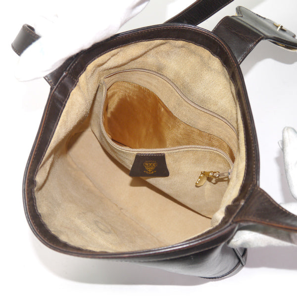 OLD Gucci　 GG金具バケツ型ショルダー（濃茶）
