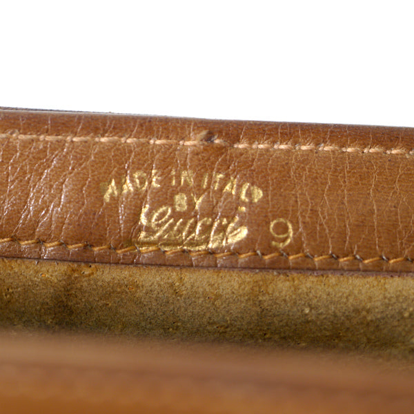 OLD Gucci　 総革GG金具バケツ型ショルダー（キャメル）