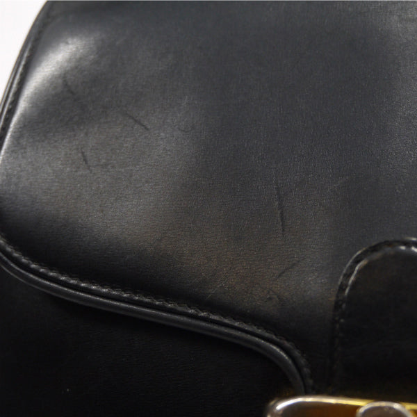 OLD Gucci　2WAY総革シンプルショルダー（黒）