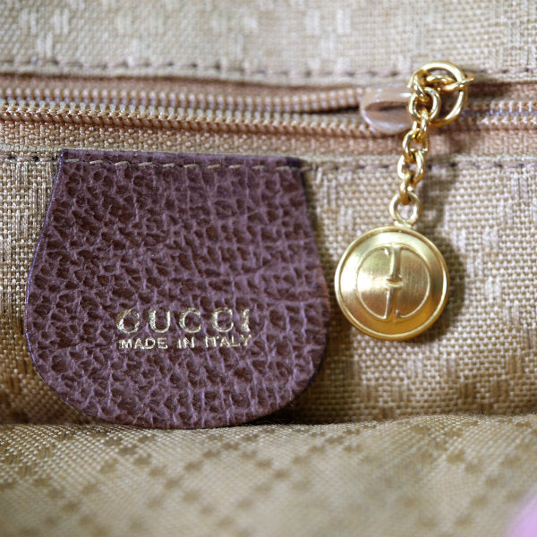 OLD Gucci バンブー×スエード2WAYミニバッグ（モカ）