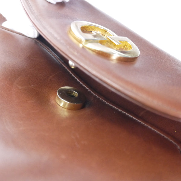 OLD Gucci＜訳あり＞1973総革ショルダー（飴色）