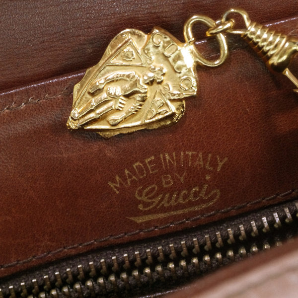 OLD Gucci＜訳あり＞1973総革ショルダー（飴色）