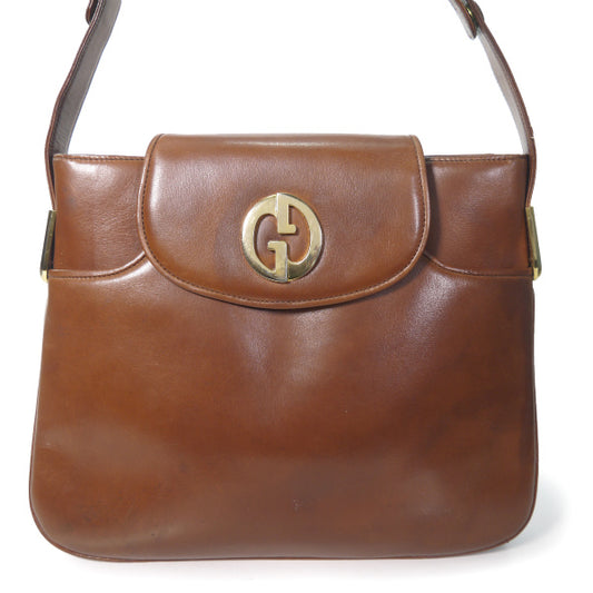 OLD Gucci＜訳あり＞1973総革ショルダー（飴色）