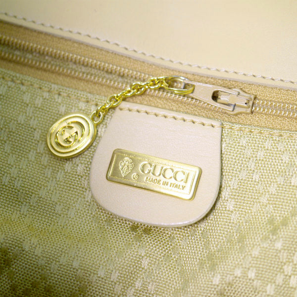 OLD Gucci ＜訳あり＞大型ヌバック ショルダー（クリーム）