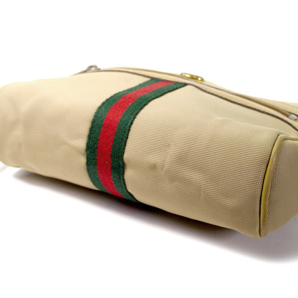 OLD Gucci　定番ショルダー縦シェリー(キャメル・小）