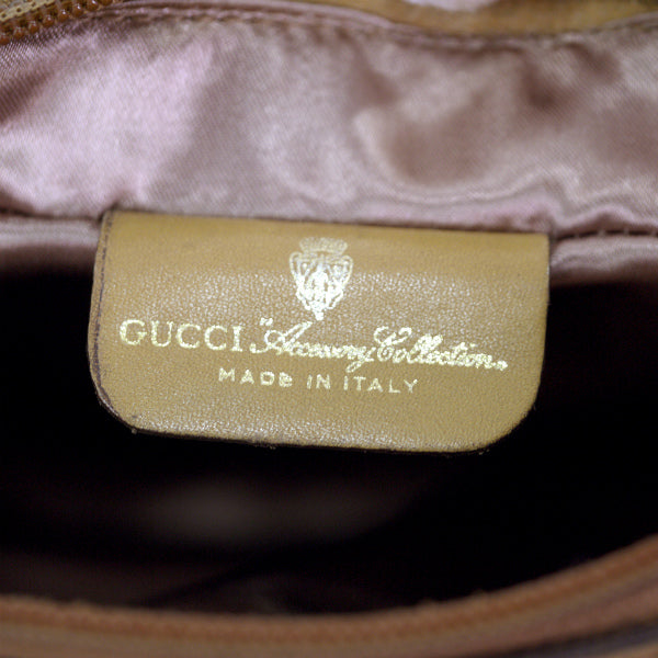 OLD Gucci　定番ショルダー縦シェリー(キャメル・小）