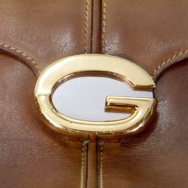 OLD Gucci　 総革サイドシェリー ワンショルダー（キャメル）