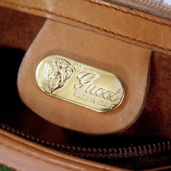 OLD Gucci　 総革シェリー斜めがけショルダー（キャメル）