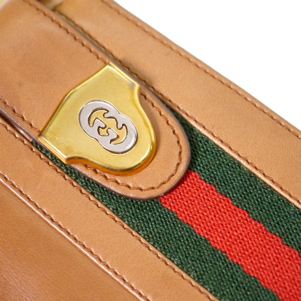 OLD Gucci　 総革シェリー斜めがけショルダー（キャメル）