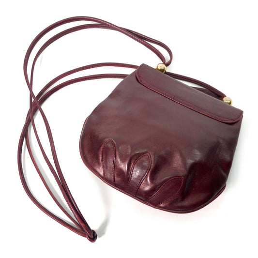 OLD Gucci レトロ!総革ポシェット（ボルドー）