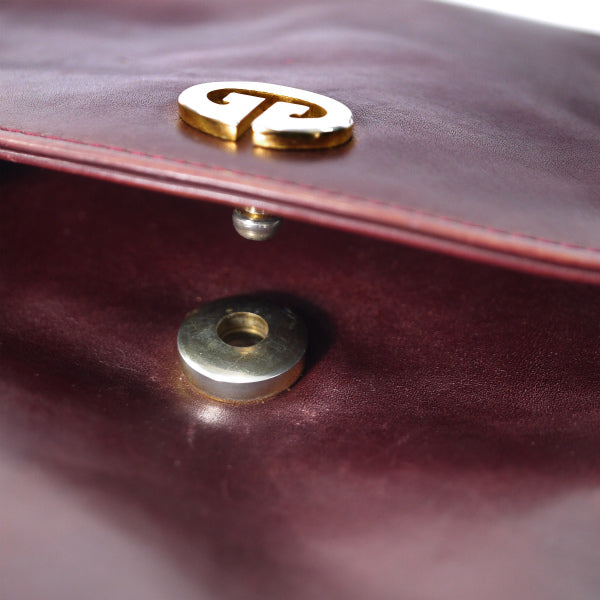 OLD Gucci レトロ!総革ポシェット（ボルドー）