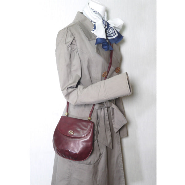 OLD Gucci レトロ!総革ポシェット（ボルドー）