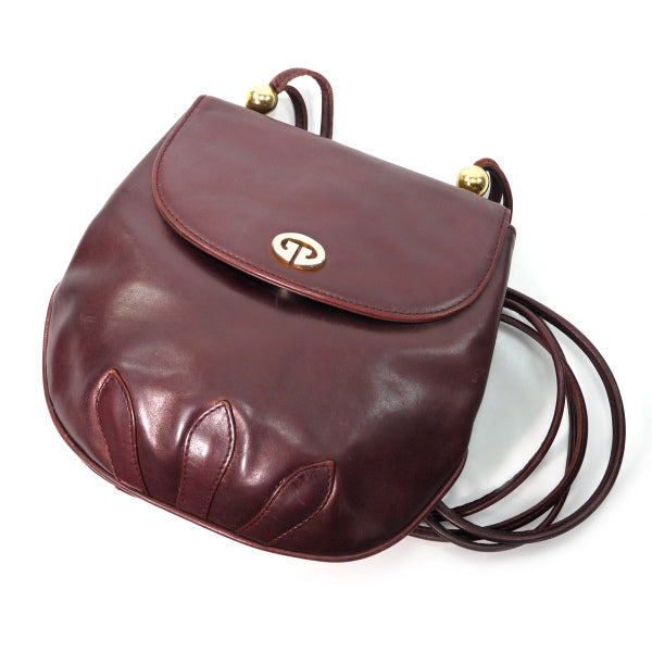 OLD Gucci レトロ!総革ポシェット（ボルドー）