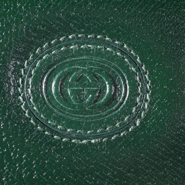 OLD Gucci 総革ラウンドポシェット（深緑）