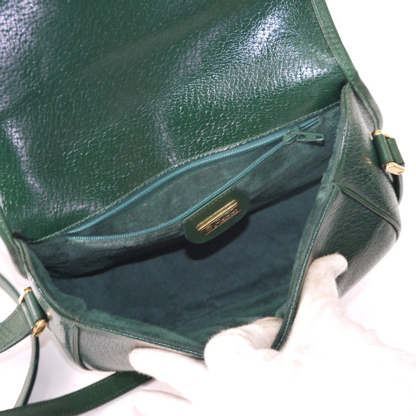 OLD Gucci 総革ラウンドポシェット（深緑）