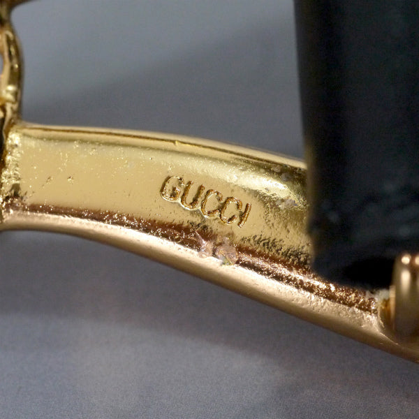 OLD Gucci  激レア!!ブーツバックル  レザーベルト（黒）