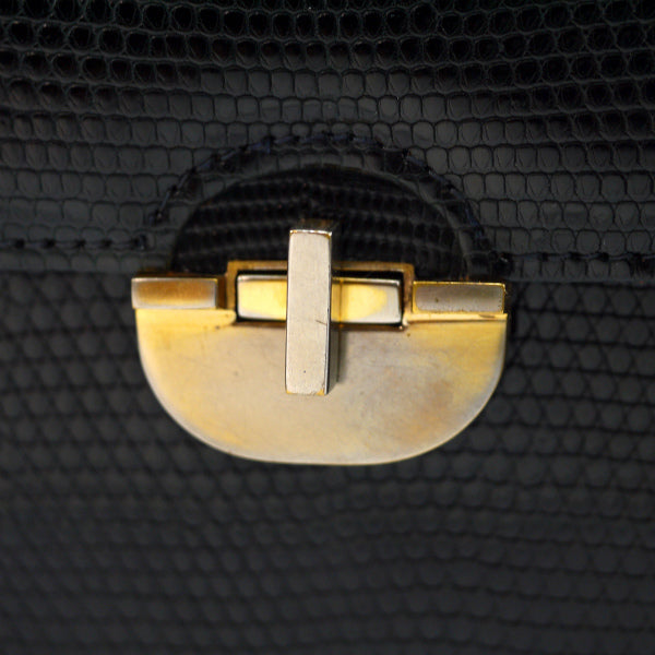 OLD Gucci  レア!リアルリザード ハンドバッグ（黒）