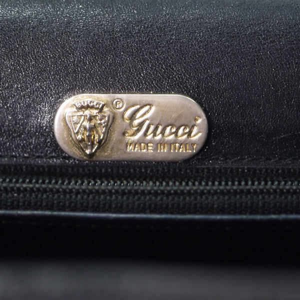 OLD Gucci  ブラックストーン付リザード ハンドバッグ（黒）