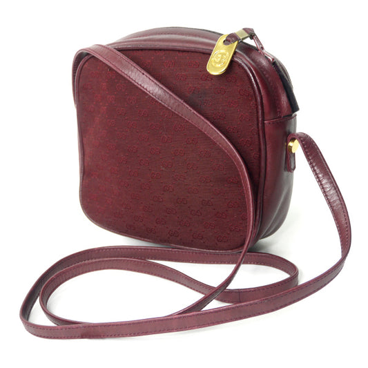 OLD Gucci　マイクロGG巾着ポケット ポシェット（ボルドー )