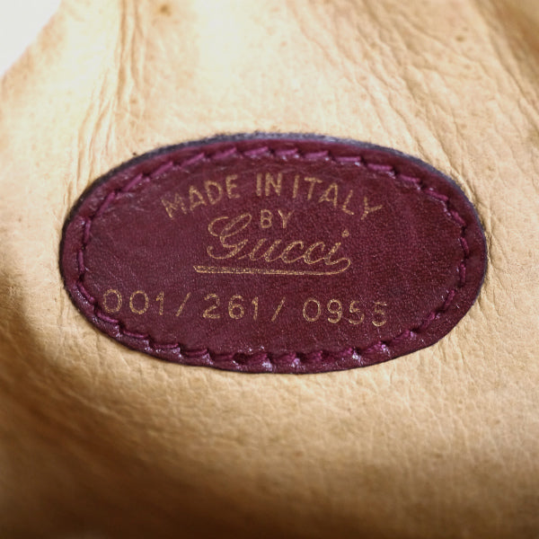 OLD Gucci　マイクロGG巾着ポケット ポシェット（ボルドー )