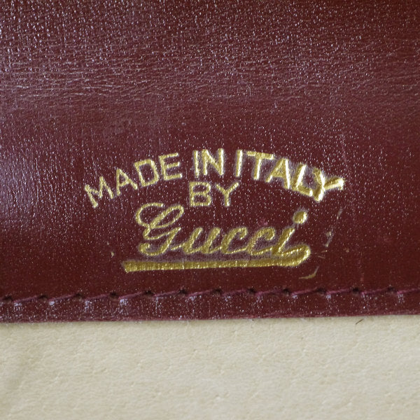 OLD Gucci　マイクロGGショルダー付ミニハンドルバッグ （ボルドー )