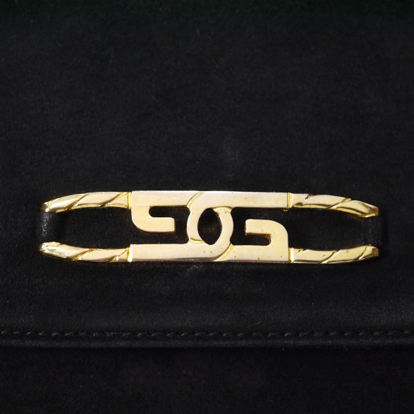 OLD Gucci スエード2WAYチェーンショルダー（黒）