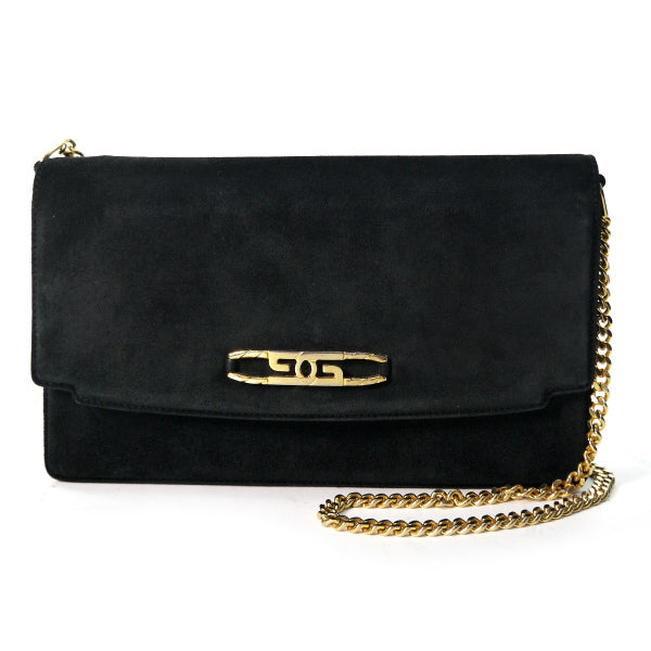 OLD Gucci スエード2WAYチェーンショルダー（黒）