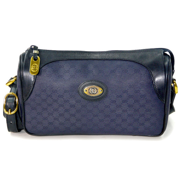 OLD Gucci　マイクロＧＧサイドシェリーショルダー（紺）