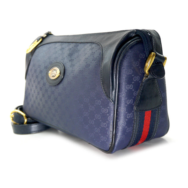OLD Gucci　マイクロＧＧサイドシェリーショルダー（紺）