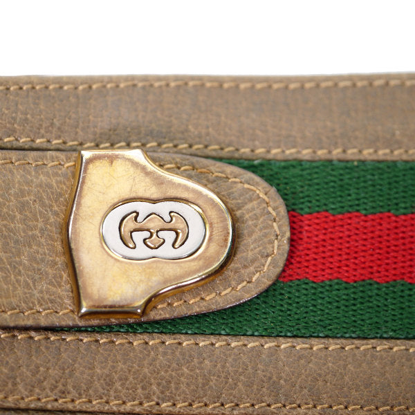 OLD Gucci　 総革シェリー斜めがけショルダー（茶）