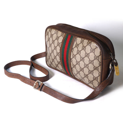 OLD Gucci ７０ｓ横長ショルダ−（茶）