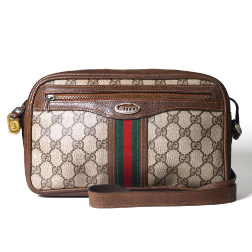 OLD Gucci ７０ｓ横長ショルダ−（茶）