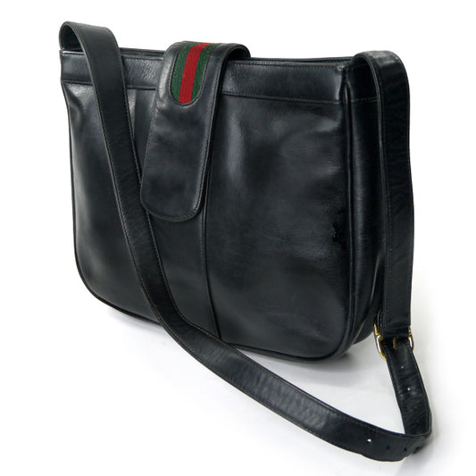OLD Gucci　レア!ポーチ付きバケツ型シェリーショルダー（黒）
