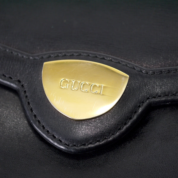 OLD Gucci　レア!ポーチ付きバケツ型シェリーショルダー（黒）