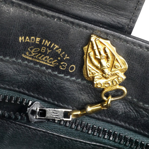 OLD Gucci　レア!ポーチ付きバケツ型シェリーショルダー（黒）