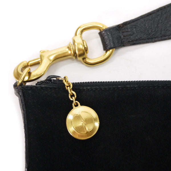 OLD Gucci スエード半円大型2WAYバッグ（濃紺）