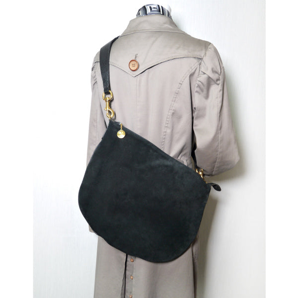 OLD Gucci スエード半円大型2WAYバッグ（濃紺）