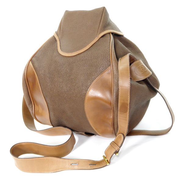 OLD Gucci どんぐり型 総革2WAYリュック&ショルダー（茶）