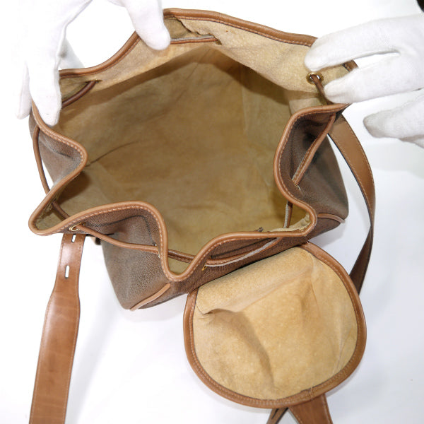 OLD Gucci どんぐり型 総革2WAYリュック&ショルダー（茶）